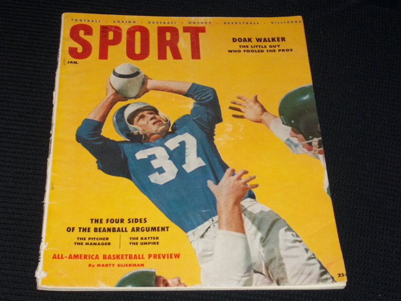 1956 JANUARY SPORT MAGAZINE - DOAK WALKER NFL MLB NBA NHL - E 29