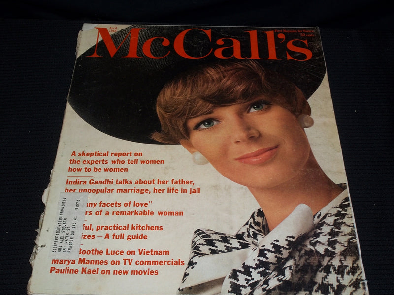 1966 APRIL MCCALL'S MAGAZINE - NICE FASHION FRONT COVER - E 5915