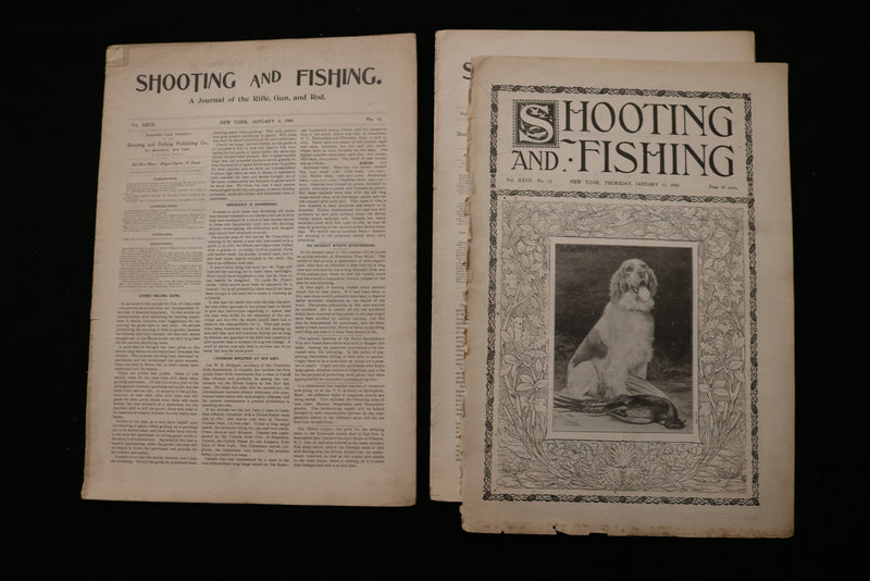 1900 SHOOTING AND FISHING MAGAZINE - LOT OF 21 - O 3697