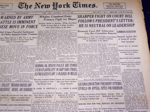1937 JULY 17 NEW YORK TIMES - SHARPER FIGHT ON COURT BILL - NT 2797