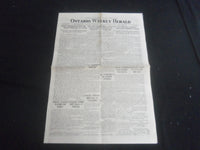 1933 JAN 19 & DEC 11 ONTARIO (CA) WEEKLY HERALD NEWSPAPER - LOT OF 2 - NP 5761