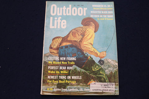 1965 MAY OUTDOOR LIFE MAGAZINE - ILLUSTRATED COVER, STORIES, PHOTOS - E 9004