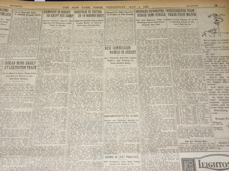 1921 MAY 4 NEW YORK TIMES - U. S. STEEL REDUCES WAGES OF 150,000 - NT 7840