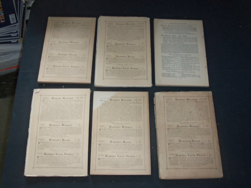 1880 HARPER'S MONTHLY MAGAZINE-LOT OF 13 ISSUES-NICE ILLUSTRATIONS & ADS-WR 466M