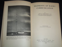 1934 ELEMENTS OF RADIO COMMUNICATION BOOK BY JOHN H. MORECROFT - KD 5294H