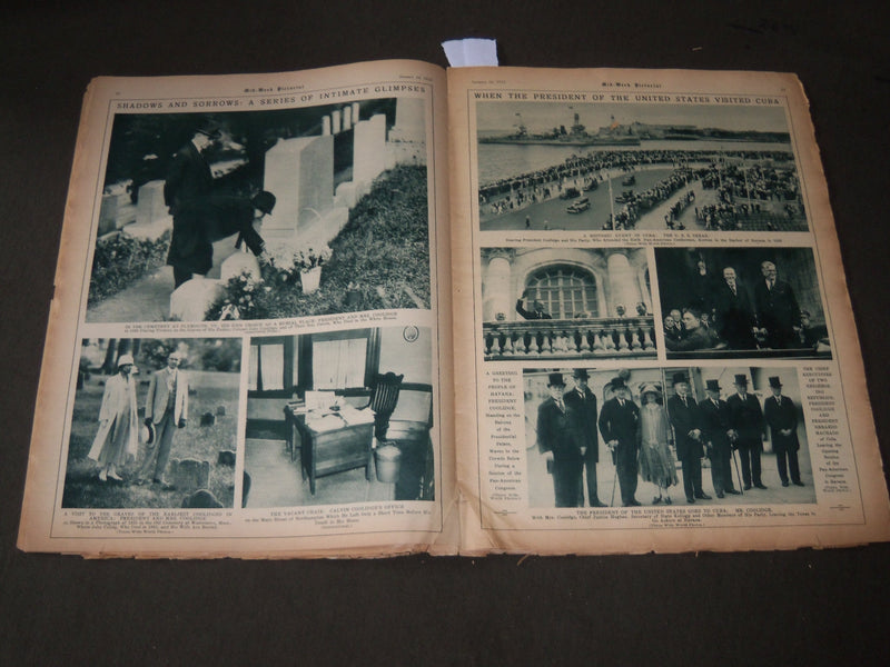 1933 JANUARY 14 MID-WEEK PICTORIAL MAGAZINE SECTION - CALVIN COOLIDGE - J 3209