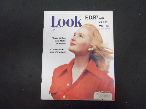1950 APRIL 25 LOOK MAGAZINE - GREAT COVER, PHOTOS & ADS - ST 2852