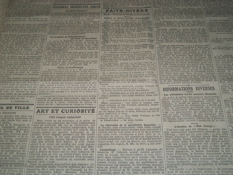 1929 JANUARY-MARCH LE TEMPS FRENCH NEWSPAPER BOUND VOLUME - VB 18