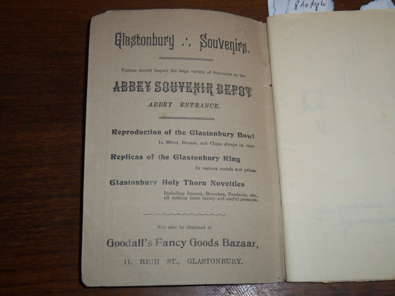 1900'S CENTRAL SOMERSET GAZETTE GUIDE TO GLASTONBURY - ABBEY EXCAVATIONS- K 1229