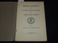 1919 ANNUAL REPORT OF THE TOWN OFFICERS OF UPTON MASSACHUSETTS - K 3116