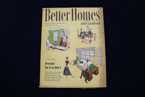 1948 AUG BETTER HOMES AND GARDENS MAGAZINE - DECORATING COVER - E 11602