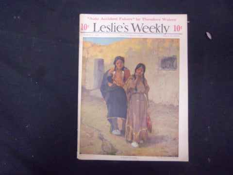 1922 MARCH 11 LESLIE'S WEEKLY MAGAZINE - GREAT COVER, PHOTOS & ADS - ST 3480