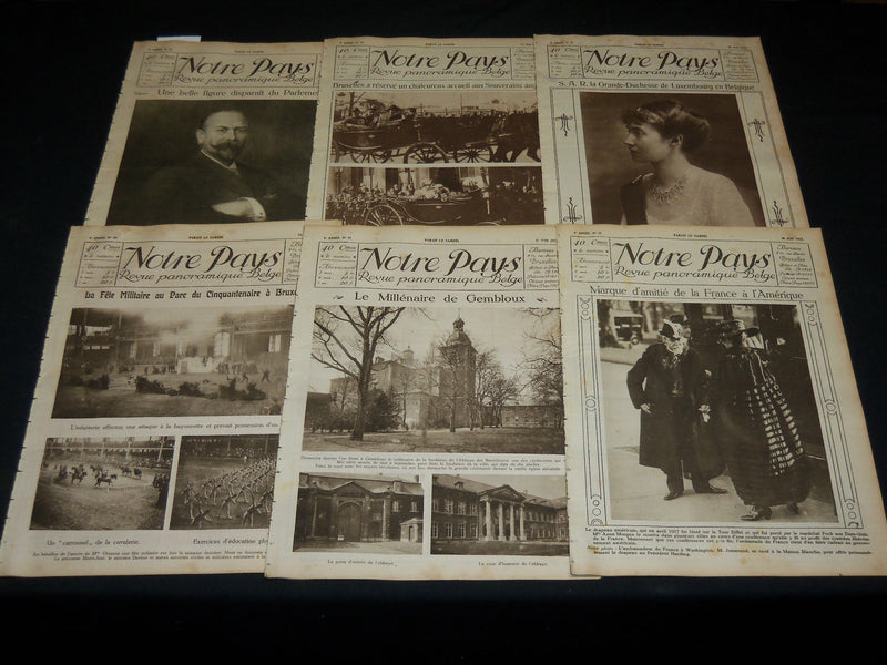 1922-1923 NOTRE PAYS REVUE PANORAMIQUE BELGE MAGAZINE LOT OF 8 - O 3020
