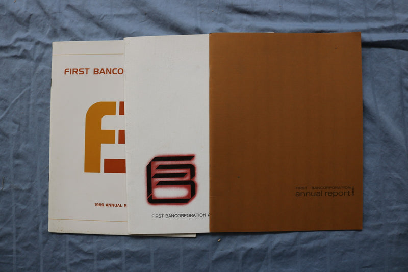 1966-1969 FIRST BANCORPORATION ANNUAL REPORTS - LOT OF 3 - K 3210