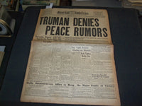 1945 APRIL 29 NY JOURNAL AMERICAN NEWSPAPER -TRUMAN DENIES PEACE RUMORS- NP 3510