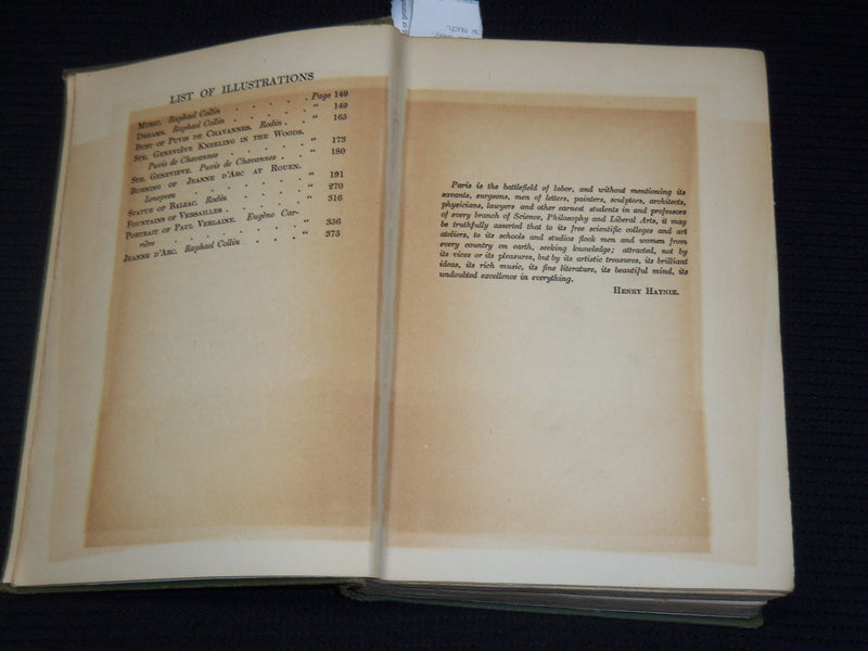 1908 PARIS THE BEAUTIFUL HARDCOVER BOOK BY LILIAN WHITING - KD 9389