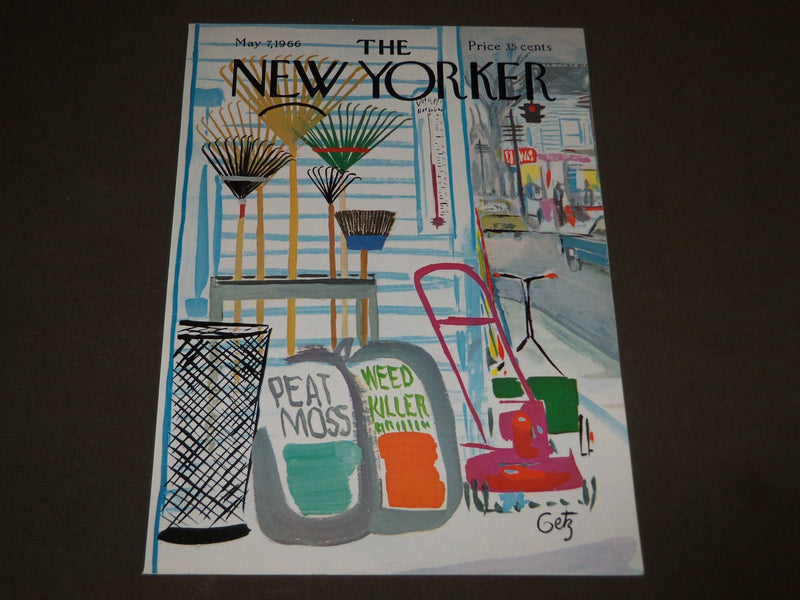 1966 MAY 7 NEW YORKER MAGAZINE FRONT COVER ONLY - GREAT ART FOR FRAMING