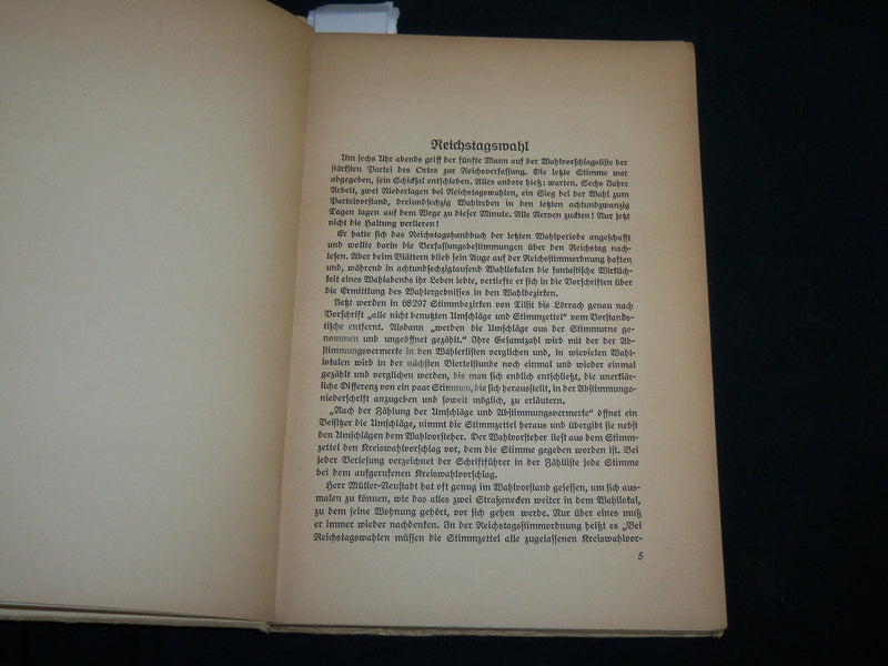 1926 DIE HERRSCHAFT DER FUNFHUNDERT BOOK BY WALTHER LAMBACH - KD 6805