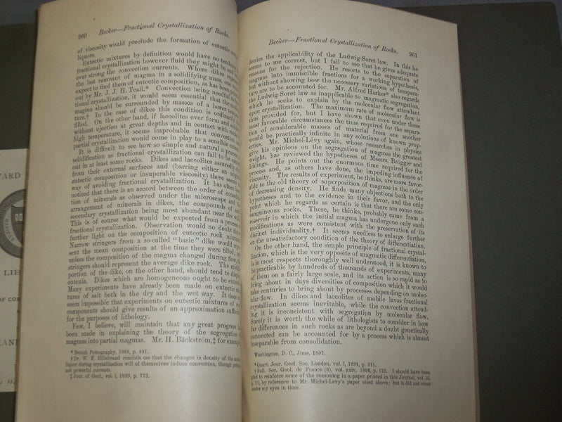 1897 FRACTIONAL CRYSTALLIZATION OF ROCKS BY GEORGE F. BECKER - J 4898