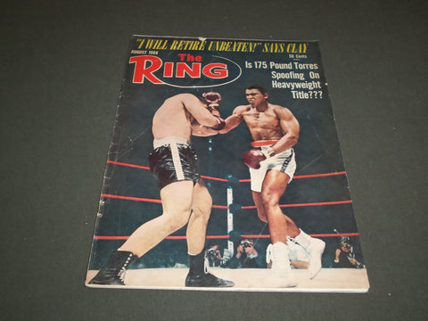 1966 AUGUST THE RING MAGAZINE - MUHAMMAD ALI AND JOSE TORRES - SP 5293