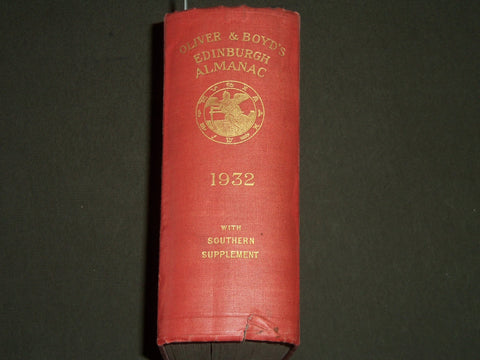 1932 OLIVER AND BOYD'S EDINBURGH ALMANAC BOOK - KD 3997