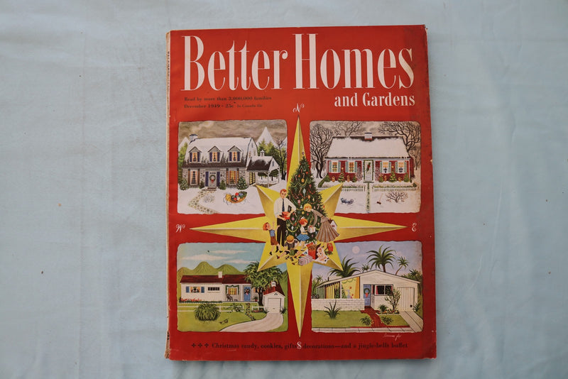 1949 DEC BETTER HOMES AND GARDENS MAGAZINE - ILLUSTRATED HOMES COVER - E 26553