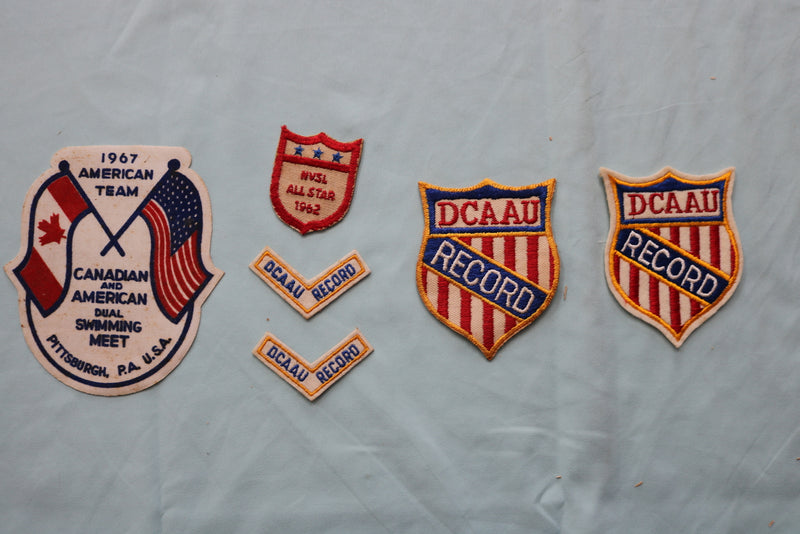 1960'S DCAAU SWIMMING PATCHES - LOT OF 6 - K 2522