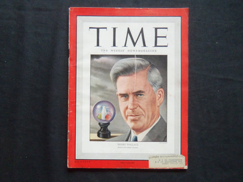 1946 SEPTEMBER 30 TIME MAGAZINE - HENRY WALLACE - T 1040