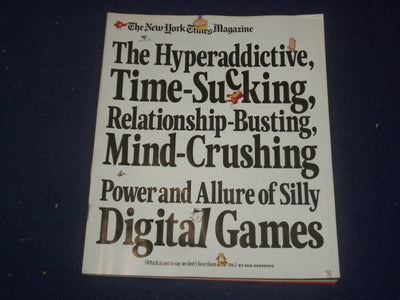 2012 APRIL 8 NEW YORK TIMES MAGAZINE SECTION - SILLY DIGITAL GAMES - ST 6428