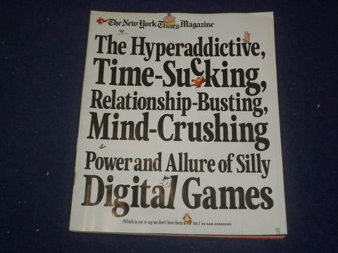 2012 APRIL 8 NEW YORK TIMES MAGAZINE SECTION - SILLY DIGITAL GAMES - ST 6428
