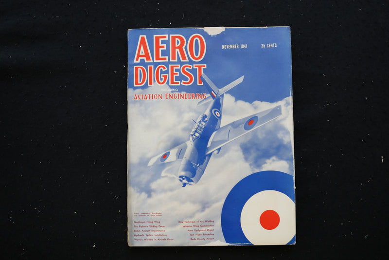 1941 NOVEMBER AERO DIGEST MAGAZINE - VULTEE 