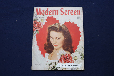 1945 FEBRUARY MODERN SCREEN MAGAZINE - JEANNE CRAIN COVER - E 17273