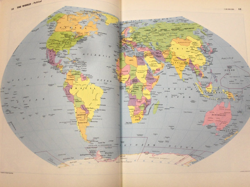 1984 THE PRENTICE HALL UNIVERSITY ATLAS - GREAT MAPS - KD 2967