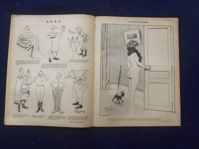 1908 JUNE 20 LE SOURIRE MAGAZINE - ILLUSTRATED COMEDY - FRENCH TEXT - SP 4867M