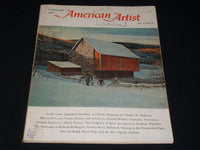 1967 FEBRUARY AMERICAN ARTIST MAGAZINE VERY NICE ART COVER & CONTENT - E 2128