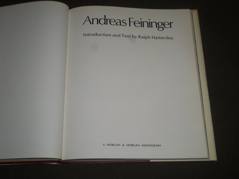 1973 ANDREAS FEININGER BY RALPH HATTERSLEY HARDCOVER BOOK - I 852