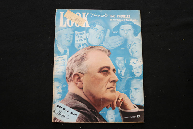 1940 JANUARY 16 LOOK MAGAZINE - FRANKLIN D. ROOSEVELT COVER - E 10160