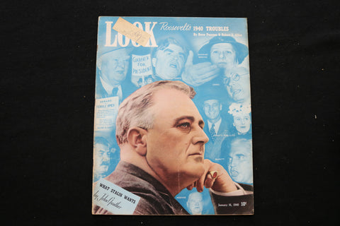 1940 JANUARY 16 LOOK MAGAZINE - FRANKLIN D. ROOSEVELT COVER - E 10160