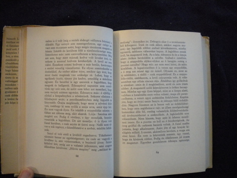 1967 ISZONY HARDCOVER BOOK BY NEMETH LASZLO - HUNGARIAN TEXT - KD 8100