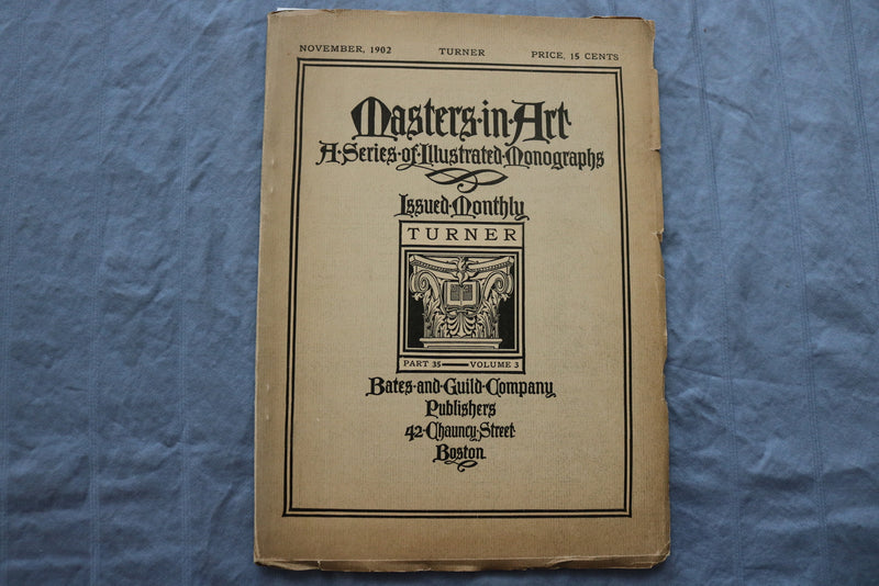 1902 NOVEMBER MASTERS IN ART ILLUSTRATED MONOGRAPHS - J. M. W. TURNER - ST 5508N