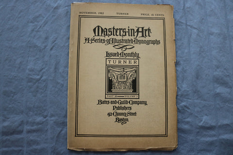 1902 NOVEMBER MASTERS IN ART ILLUSTRATED MONOGRAPHS - J. M. W. TURNER - ST 5508N