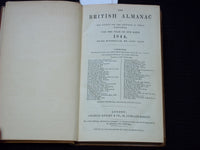 1844 THE BRITISH ALMANAC AND COMPANION VOLUME - LONDON - KD 7589