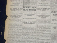 1920 DECEMBER 4 NEW YORK TIMES - MACSWINEY WIDOW HELD AT QUARANTINE - NT 8474