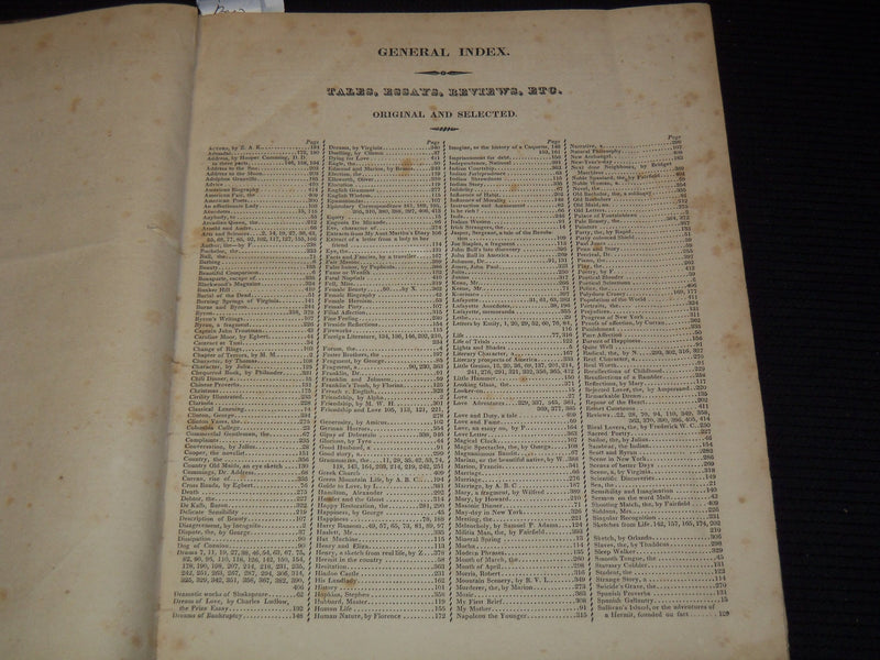1824-1825 NEW YORK MIRROR AND LADIES GAZETTE BOUND VOLUME NO. 2 - KD 4675L