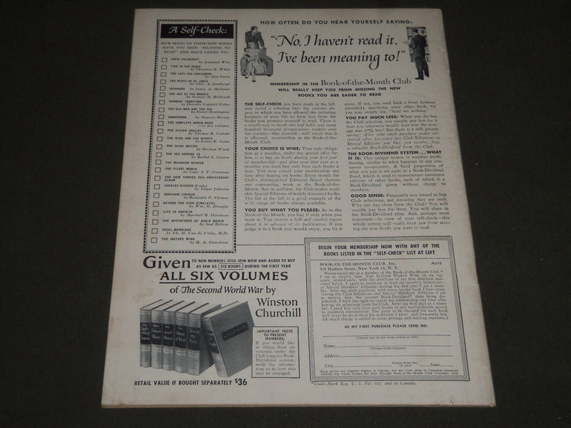 1954 FEBRUARY 6 SATURDAY REVIEW OF LITERATURE MAGAZINE - VAN GOGH - ST 4938