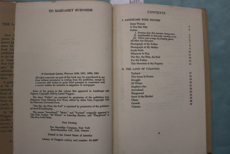 1961 THE LAND OF UNLOVING HARDCOVER BOOK BY LIONEL WIGGAM - KD 9637