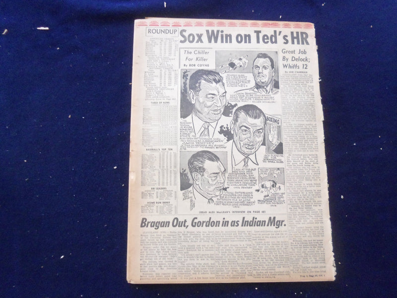1958 JUNE 27 BOSTON RECORD AMERICAN NEWSPAPER-15 DIE IN JET TANKER CRASH-NP 6260
