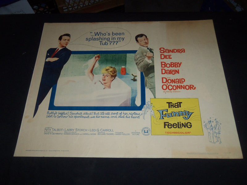 1965 THAT FUNNY FEELING 1/2 SHEET MOVIE POSTER - SANDRA DEE, BOBBY DARIN - P 442
