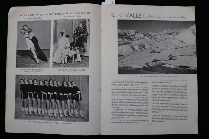1937 GAY BLADES - ICE CARNIVAL OFFICIAL PROGRAM - K 2259