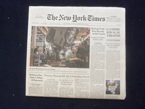 2023 FEB 18 NEW YORK TIMES -U.S. IS CONCERNED BEIJING HAS EDGE AT HIGH ALTITUDES